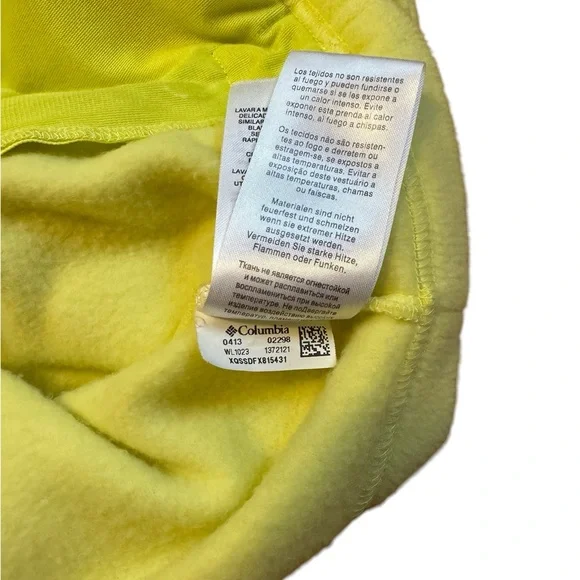 COLUMBIA Fleece Vest Solid Yellow Women’s Size Medium - Picture 7 of 7